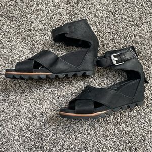 Sorel sandals worn on one vacation a couple time since purchased.